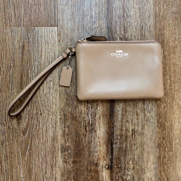 Coach Tan Wristlet - Picture 1 of 4